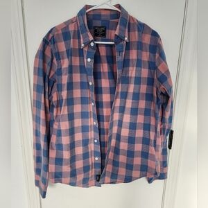 Abercrombie&Fitch Pink/Blue Plaid Shirt~ MED